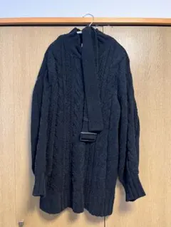 AZUL by moussy ケーブル編みワンピース M 黒　ニットワンピースのサムネイル