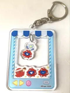 ミャクミャク　ゆらゆらアクリルキーホルダー　クレーンゲーム　青