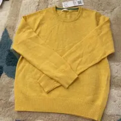 ehka sopo イエローニットセーター M