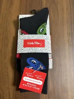 Keith Haring ソックス ブラック 25-27cm