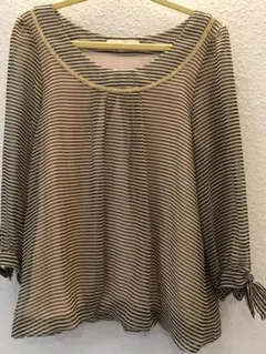 ボーダーカットソー トップス