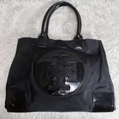 TORY BURCH エラ トートバッグ ロゴデザイン エナメル ナイロン