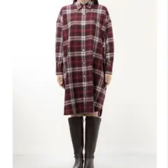 TOMMY HILFIGER タータンチェックシャツドレス Lサイズ