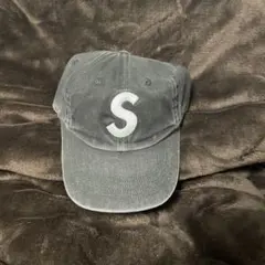 Supreme Sロゴ ブラックキャップ