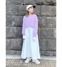 Ungrid バックレースアップニットセットワンピース