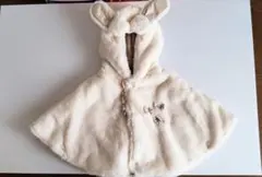 ベビーポンチョウサギ耳付きフリースコート 70〜80cm【新品・未使用】