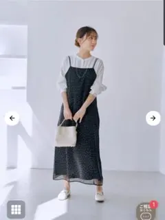 ドット柄 シアーキャミワンピースregular ブラック コヒナ - メルカリ