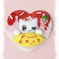 ♡ぬこにゃんハートデコミラー♡ 地雷系 量産型 平成女児 埋めつくし 現品 ⑤