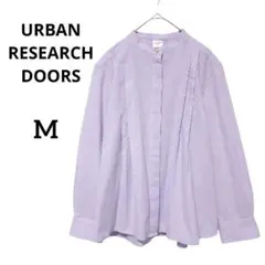 アーバンリサーチドアーズ コットンスタンドカラーシャツ タック フレア ブラウス