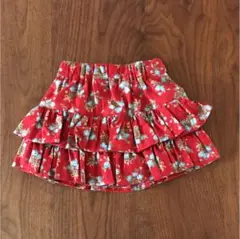 タイムセール！新品 ハンドメイド スカートパンツ  90サイズ  赤