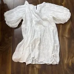 coca ホワイト バルーンスリーブ チュニック M