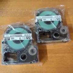 TEPRA S76K 透明ラベルテープ 6mm 黒インク