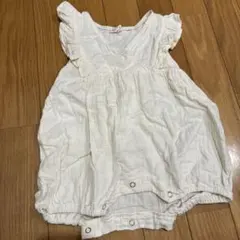 Bebe Holicホワイト フリルロンパース