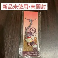 ハローキティ 　大妻中学高等学校100周年記念ストラップ　2008年平成レトロ ハローキティ 大妻中学高等学校100周年記念ストラップ 2008年