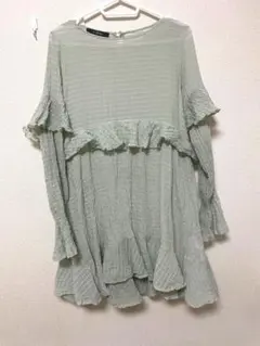 【wcloset】着画有　長袖ブラウス