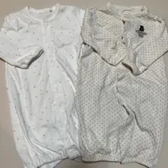 長袖　星柄　2wayオール　ロンパース　カバーオール　60 70 クマ