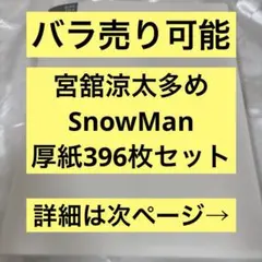 【バラ売り可能】宮舘涼太多め SnowMan 厚紙・切り抜き263枚セット