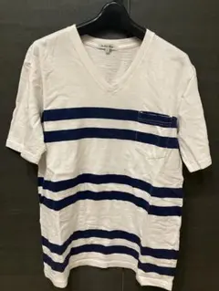 GLOBAL WRK ボーダー Vネック Tシャツ L