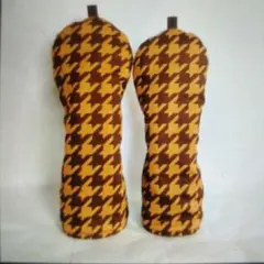 10%OFF中千鳥柄ヘッドカバーFW＆UT ２個