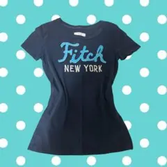 Abercrombie & Fitch 半袖Tシャツ ネイビー S 平成ピチTのサムネイル