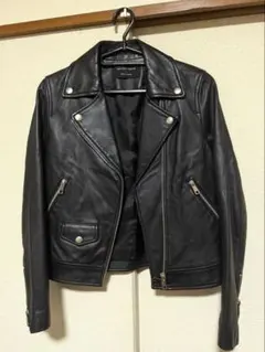 UNITED TOKYO ブラックレザーライダースジャケット