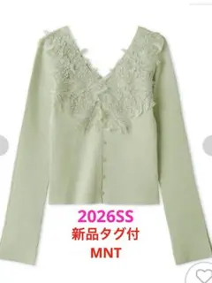 完売品 新品タグ付 snidel モチーフレースニットプルオーバー