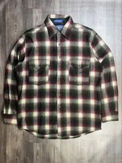 【極美品】ペンドルトン ウールシャツ M 中綿 キルティング チェック 赤 緑のサムネイル