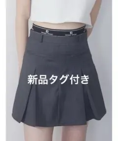 EMODA ジャガードプリーツミニスカート　グレーのサムネイル