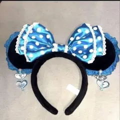 ❤️ディズニー イヤリング カチューシャ ミニー 水色 レース レア❤️