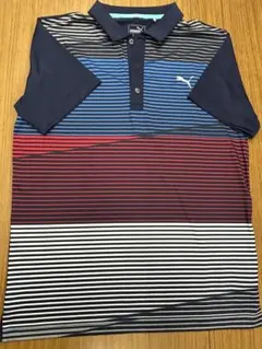 PUMA ストライプ ポロシャツ