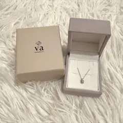 【vaヴァンドーム青山】ホワイトサファイアネックレス K10ピンクゴールド 箱付