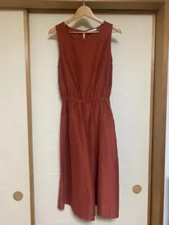 RETRO GIRL ノースリーブワンピース テラコッタ M