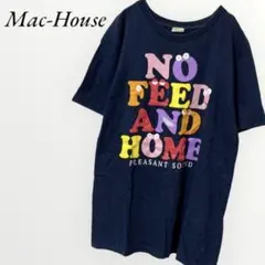 マックハウス ロゴTシャツ ネイビー系 Mサイズ 半袖 ゆったり クルーネックのサムネイル