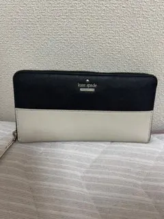 kate spade 黒白 長財布