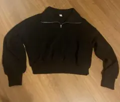 ハーフジップショート丈スウェット