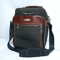 サムソナイト ナイロン レザー クロスボディ ショルダーバッグ ダークグリーン