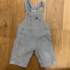 MIKI HOUSE ストライプオーバーオール Mサイズ