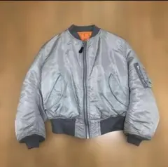 希少カラー 90s USA製 ALPHA INDUSTRIES MA-1グレーL