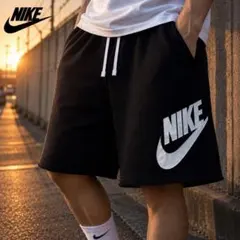 極美品　NIKE ビッグロゴ ハーフパンツ L 黒 DM6818-010 定番のサムネイル