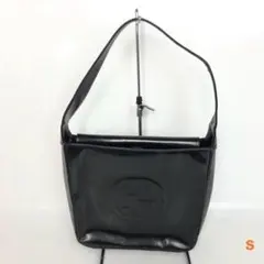 グッチ インターロッキングG エンボス パテントレザー ハンドバッグ 