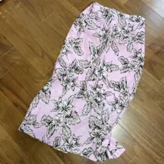 ディーホリック☆花柄ロングスカート ピンク☆未使用　モンステラ