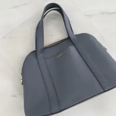フルラ　ハンドバッグ　ブルー　グレー