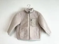 ベージュ 防寒用厚手フリースジャケット