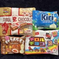チロルチョコ　キャラメルもち　チーズ　バラエティ　ミルクヌガー　4袋セット