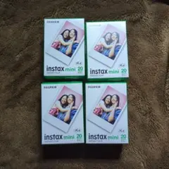 FUJIFILM instaxmini チェキフィルム20枚入×4箱 合計80枚