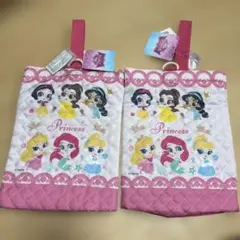 【新品】ディズニー プリンセス キルト 上履き入れ 女の子 バック 上靴入れ
