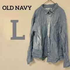 OLD NAVY 【L】 長袖 シャツ デニムシャツ ライトブルー トップスのサムネイル