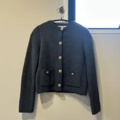 ZARA グレー 長袖カーディガン