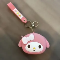 マイメロディ桃色　シリコン小物ケース　コインケース　マルチポーチ