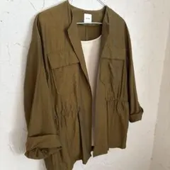Spick & Span スピックアンドスパン　ミリタリージャケット カーキ